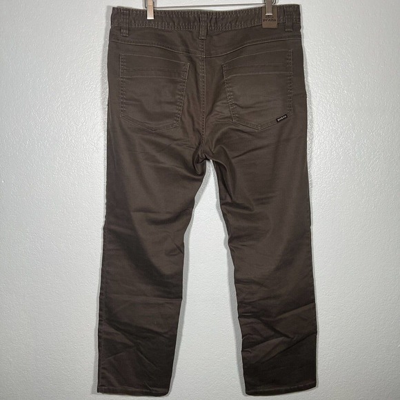 PrAna Men's Bridger Jean Mud Taupe Brown Pants 36 x 30 Stretch Slim Fit Organic - Picture 3 of 8